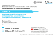  Como parte de las actividades de celebración del 50 aniversario del Departamento de Docencia …