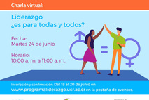  Inscripción y confirmación: en www.programaliderazgo.ucr.ac.cr, en la pestaña de eventos. Un día …