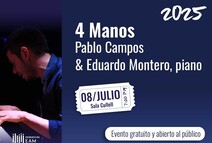  Los pianistas costarricenses Eduardo Montero y Pablo Campos interpretarán a 4 manos un …