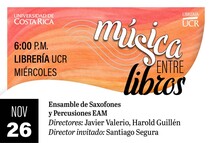 
La Editorial y la Librería UCR invitan a disfrutar de una nueva
edición de Música entre libros, …