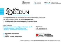 
conferencia magistral: Formar, innovar e investigar en tiempos
de IA: Análisis, Agencia y Acción …