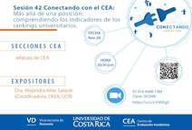 
El Centro de Evaluación Académica invita a la comunidad
universitaria al espacio Conectando con …